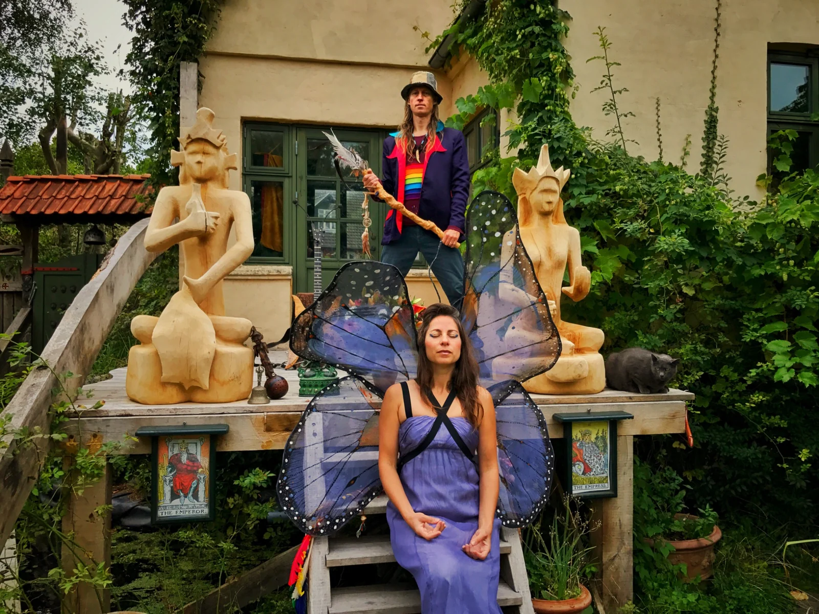 Ecaterina and Jacob expressing the yin-yang polarity at The Magic Garden